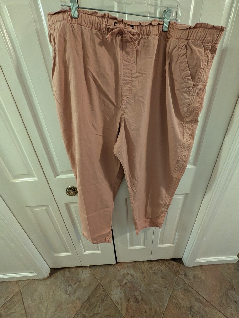 Sonoma Women's Paperbag Waist Pants In Dusty Rose Size 2X